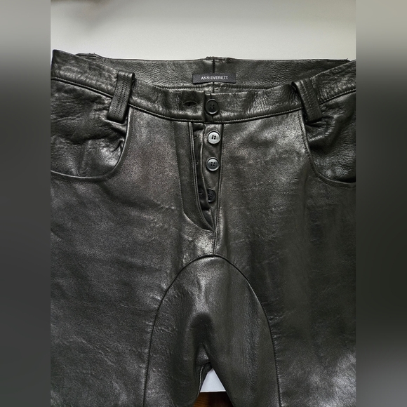 Ann Everett Leather Barrel Pant - Picture 3 of 8